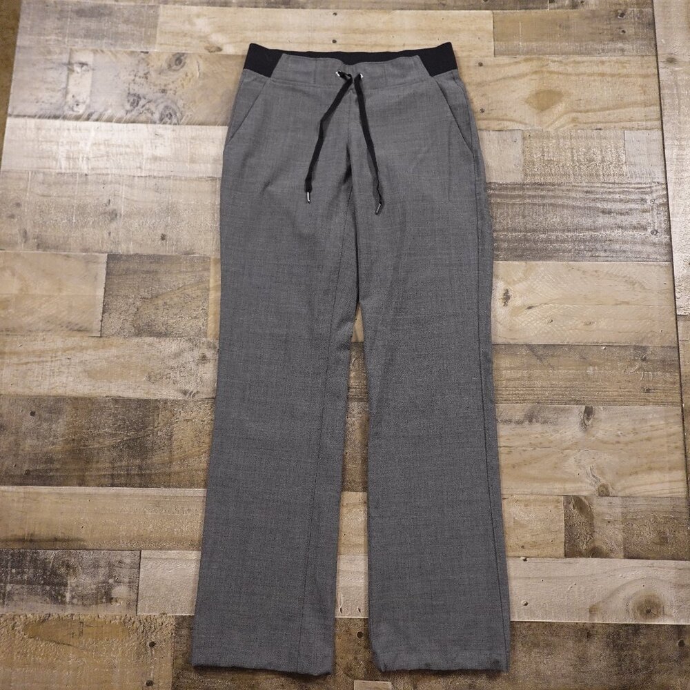 Athleta Wool Blend Midtown Trouser Pants Women's Size 2 Heather Gray
